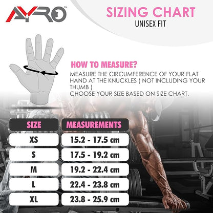 AYRO Workout Gloves for Men & Women – Gym Gloves for Men, Weight Lifting Gloves, with Wrist Support, Breathable Palm Padding, Non-Slip Grip – Ideal for Gym, Fitness, Cross Training, Cycling Gloves