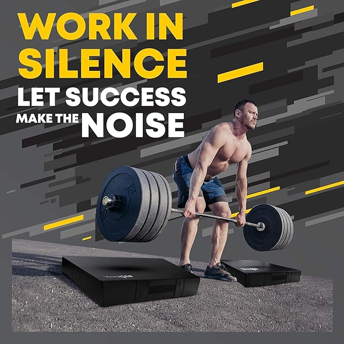 Yes4All Silencer Drop Pads/Weightlifting Drop Pads with PVC Cover & Easy Carry Handles – Sold in PairsVariation Theme