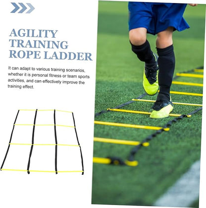 PartyKindom Portable Agility Ladder with Material for Soccer and Football Speed Training Footwork Ladder for Outdoor Agility Drills Compact Foldable Design for Athletes Coordination Exercises