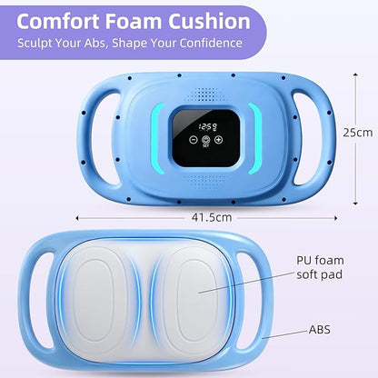 Smart Ab Trainer Machine with Music & Counter, Sit Up Assistant Core Workout Equipment with Foam Cushion for Home Gym Fitness