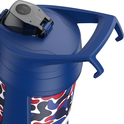 Under Armour 32 oz Insulated Water Bottles - Sports Water Jug with Fence Hook, Leak Resistant for Baseball, Football & More, 32 oz Insulated, Royal Hypercamo