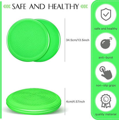 Libima 8 Pcs Wiggle Seat Inflated Wobble Cushion Sensory Seat Flexible Balance Board Balance Disc for Men Women Physical Exercise Improving Posture Home Office