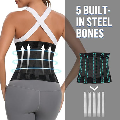 Jueachy Waist Trimmer for Women Workout: Sweat Waist Trainer for Womens - Easy Clean for Men Gym