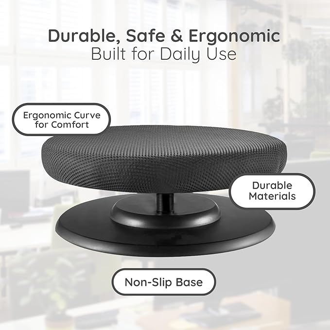 Active Seat Balance Trainer & Core Balance Disc | Portable Chair Posture Corrector for Home or Office | Improve Posture, Core Strength & Stability While Sitting