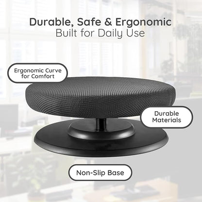Active Seat Balance Trainer & Core Balance Disc | Portable Chair Posture Corrector for Home or Office | Improve Posture, Core Strength & Stability While Sitting