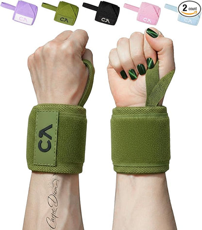 Wrist Wraps for Weightlifting – 12"-18" Adjustable Wrist Support with Thumb Loop, Stable Gym Straps for Bench Press, Powerlifting & Strength Training