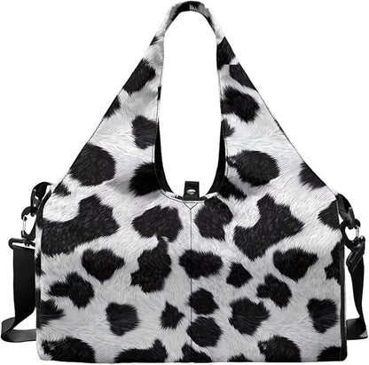 Gym Bag with Yoga Mat Holder Large Tote Bag With Multi Pockets for Women Men Dry Wet Separated Pocket Carryall Yoga Tote Bag for Pilates Travel Workout Office