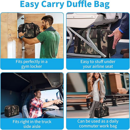 Small Gym Bag 14 inch lightweight Carry On Mini Duffel Bag with Shoe Compartment for Travel Sport - Camouflage