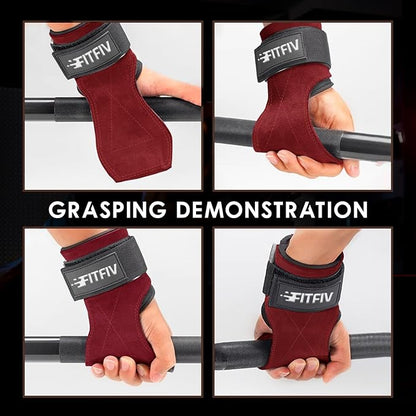 Weight Lifting Wrist Strap, Double Leather Weightlifting Wrist Straps for Gym Strength Training, Neoprene Padded Wrist Wraps - for Men & Women (Pair)