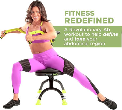 AB Doer 360 Workout Equipment for Total Core and Abs Exercise, Fat-Burning, Toning, and Fitness at Home, 6 Pack Massage Roller Kit