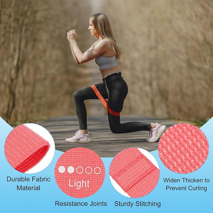 PATIKIL Fabric Resistance Bands, Elastic Exercise Bands for Women and Men, Booty Legs Workout Bands for Fitness Pilates
