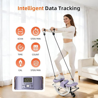 Rock Fitness Stepper, Portable Step Rocker Side to Side at Home, Aerobic Workout Machine Fitness Equipment Suitable for Apartment and Dormitory