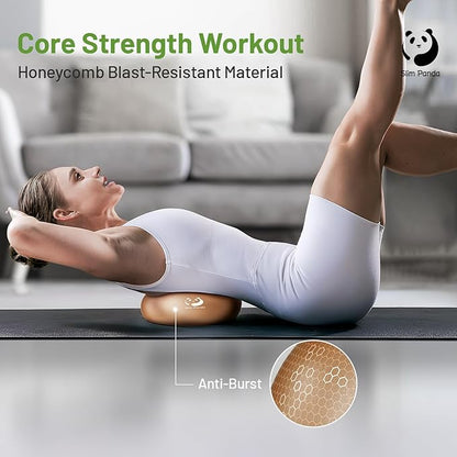 Slim Panda Pilates Ball, 9 Inch Small Exercise Ball, Anti Burst Mini Yoga Ball for Stability, Workout, Barre, Core Strength, Physical Therapy, Balance, Stretching