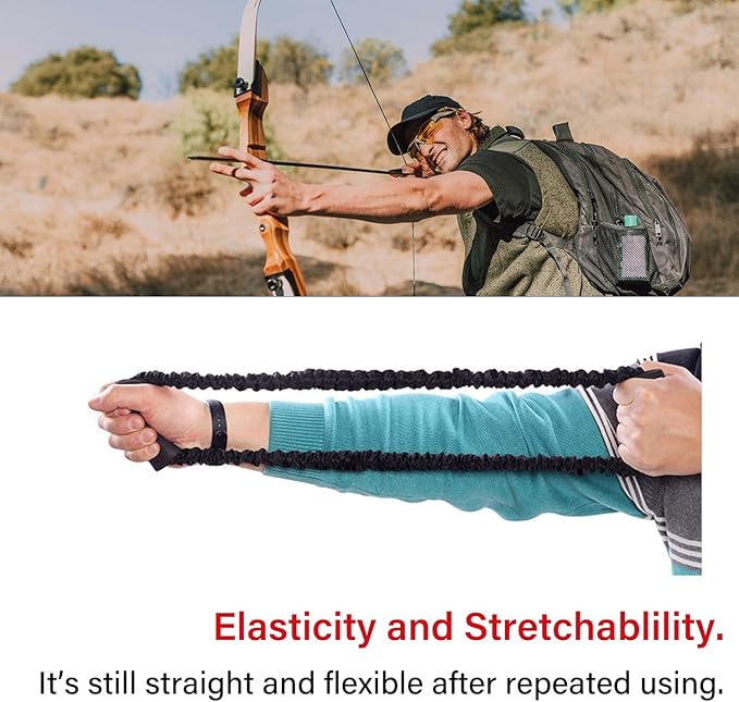 SOPOGER Archery Bow Trainer Rubber Stretch Bands 25-45 Lbs Draw Strength Training Device Aids Release Trainer Exerciser Workout Resistance Practice Equipment for Archery Bow Accessories