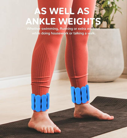 Wrist Ankle Weights for Women Men, Leg Arm Wrist Weights Bangles 1lb*2 2lb*2 Wearable Weights Pilates Weighted Bracelet for Strength Training Walking Swimming Yoga Physical Therapy