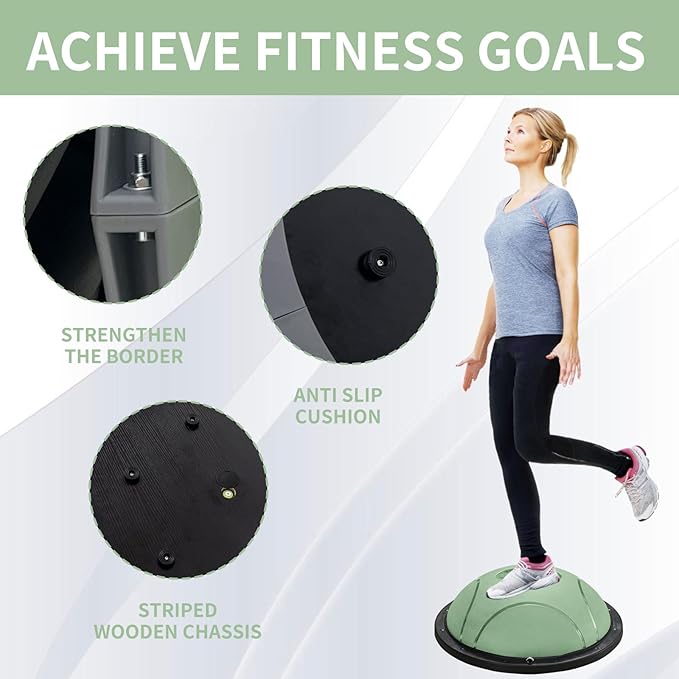 Half yoga ball, stable ball for fitness, core stability training for family fitness exercise, skid equipment for training， exercise equipment