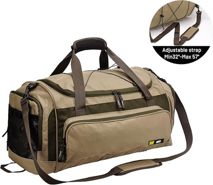 MIER Large Gym Bag for Men Sports Duffle Bag with Shoe Compartment 60L Lightweight Duffel Bags for Workout Fitness Travel, Blue