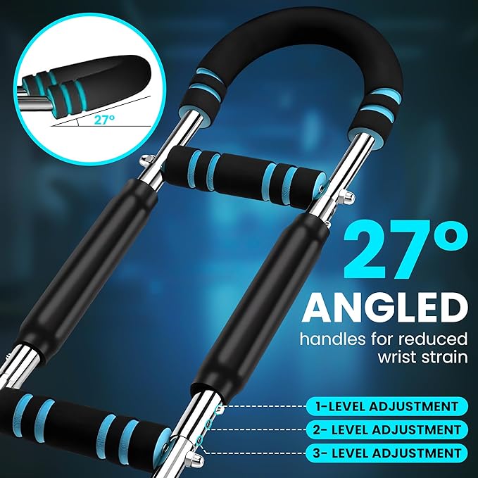 Twister Arm Trainer, Adjustable Resistance (20–130 lbs) Chest & Arm Trainer for Men & Women, Gorilla Bar Chest & Upper Body Workout Equipment, Ergonomic Home Workout Equipment with Anti-Slip Handles