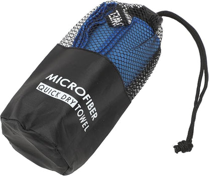 Cabilock Microfiber Quick Dry Sweat Towel for Gym and Yoga, 40x60cm Portable Fitness Workout Towel Dual-Sided Plush, Blue Edge, for Men and Women Sports