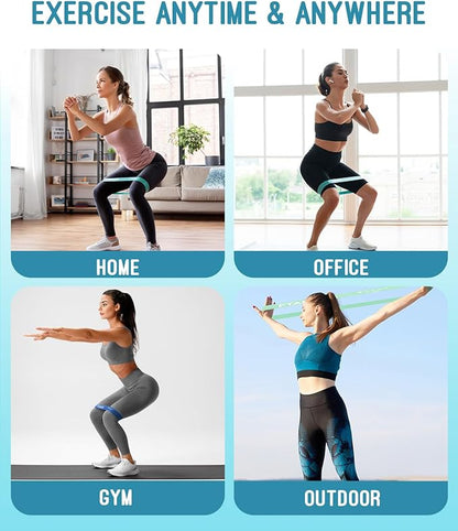 Resistance Bands for Working Out, Exercise Bands with 5 Resistance Levels, Natural Latex Resistance Bands Designed for Home Fitness, Strength Training and Flexibility Exercises