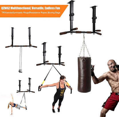 Height Adjustable Pull Up Bar, Heavy Duty Pull Up Bar, BarMount, Ceiling Mount, StrengthTraining Equipment for Home, Gym, Strength Training(Maximum (Ceiling mounted)