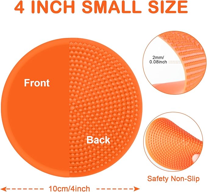 4Inch 9 Inch Poly Spot Markers for Gym Floor Poly Spots, 12/18/24/36 Pcs Round Non-Slip Rubber Floor Dots Agility Markers Flat Cones for Sports Soccer PE Training, Dance, Classroom Activities