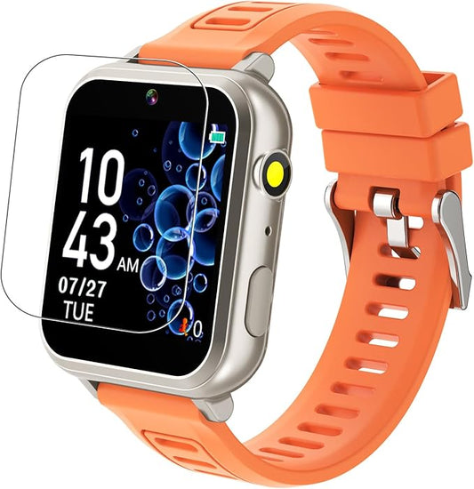 Kids Smart Game Watch with 24 Games HD Touch Screen Video Camera Music Player Pedometer Flashlight Alarm Clock 12/24 hr, Gifts for 5-12 Year Olds Boys Orange