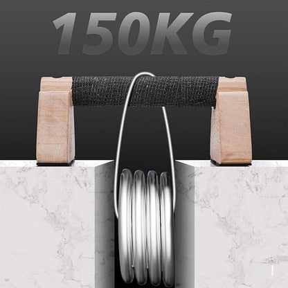 Wooden Fitness Equipment - Portable Home Calisthenics Equipment, Universal from Beginner to Advanced, Men's Inverted and Push Up Handle ﻿