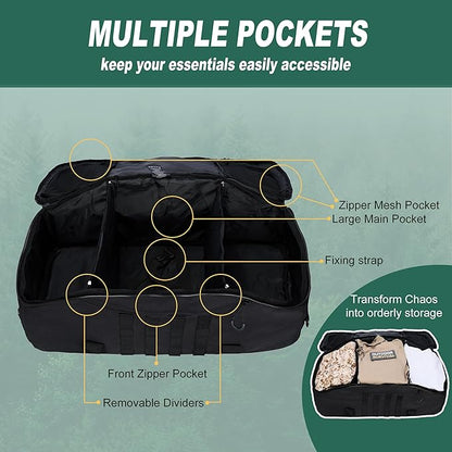 Gym Bag Duffle Bags Backpack Travel Duffle Bag with Weekend Overnight Bag for Outdoor Tactical Sports Travel Camping Hunting