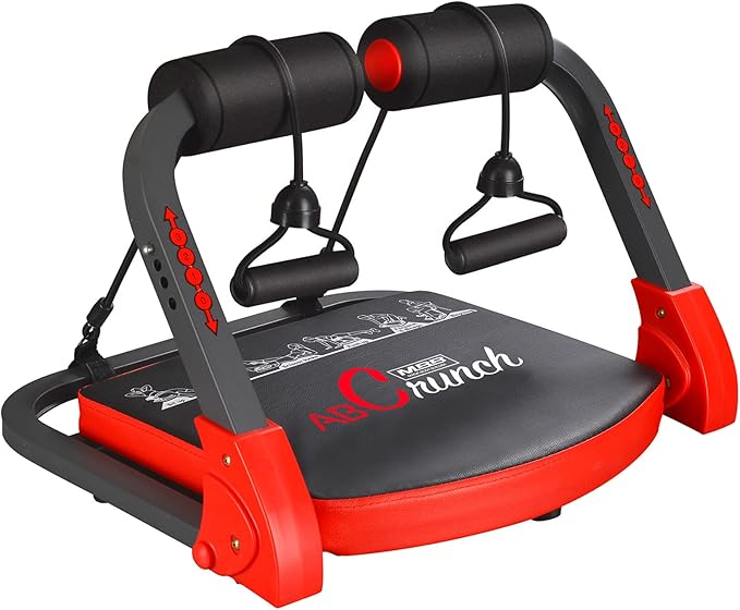 Ab Machine Workout Equipment,Whole Body Ab Workout Machine,Sit Up Exercise Equipment For Home, Strength & Abdominal Trainer With 3 Adjustable Resistance Levels and Bands.US Patented
