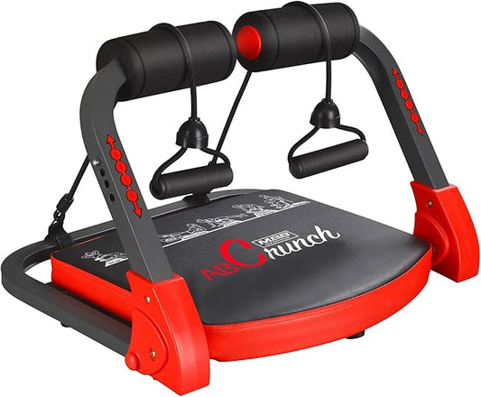 Ab Machine Workout Equipment,Whole Body Ab Workout Machine,Sit Up Exercise Equipment For Home, Strength & Abdominal Trainer With 3 Adjustable Resistance Levels and Bands.US Patented