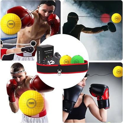 Erice Boxbollen, Boxing Reflex Ball for - React Reflex Balls on String with Headband, boxbollen Original - Improve Hand Eye Coordination, Punching Speed, Fight Reaction, pornographic