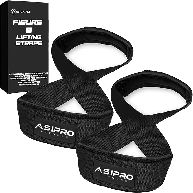 Figure 8 Lifting Straps Gym Padded for Men & Women Gym Deadlift Strap for Weightlifting, Strongman, & Cross Training Heavy Duty Lifting Strap Figure 8 Straps
