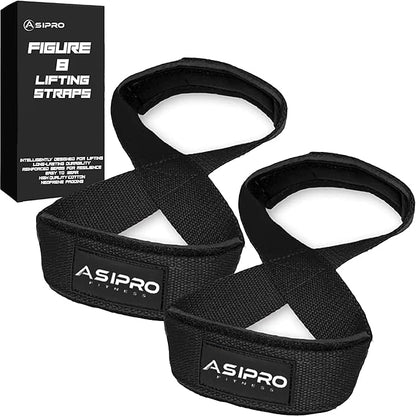 Figure 8 Lifting Straps Gym Padded for Men & Women Gym Deadlift Strap for Weightlifting, Strongman, & Cross Training Heavy Duty Lifting Strap Figure 8 Straps