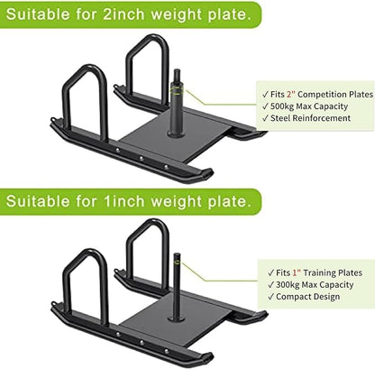 Kipika Weight Sled, Workout Sled, Fitness Strength Training Sled, Speed Training Sled for Athletic Exercise, Speed Improvement, Easily Through Obstacles, Suitable for 1" & 2" Weight Plate