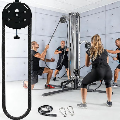 Endless Rope Trainer | Adjustable Resistance Trainer Machine | Suspension Endless Rope Pulley System| Closed-Loop Nylon Rope | Home Gym Infinity Rope for Resistance Training