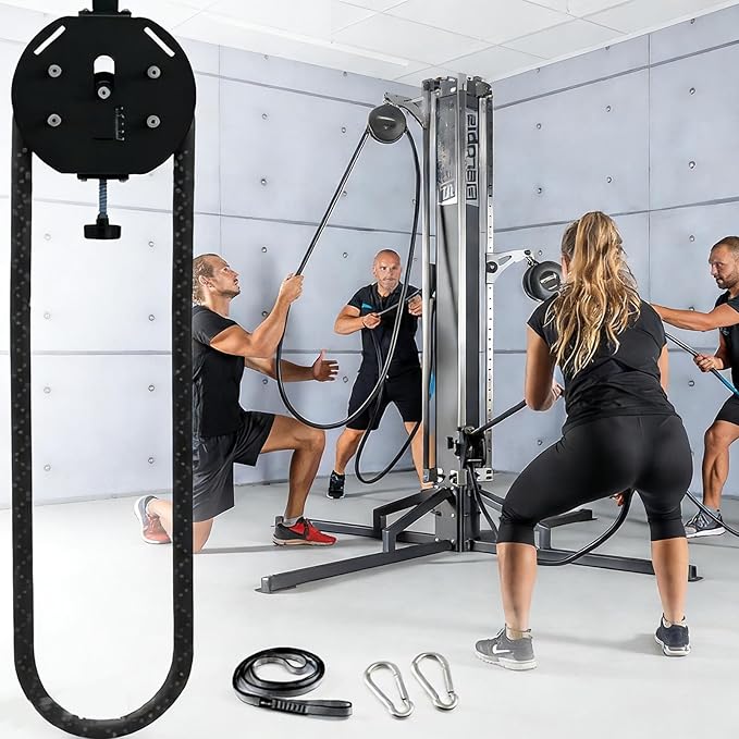 Endless Rope Trainer | Adjustable Resistance Trainer Machine | Suspension Endless Rope Pulley System| Closed-Loop Nylon Rope | Home Gym Infinity Rope for Interval Resistance Training