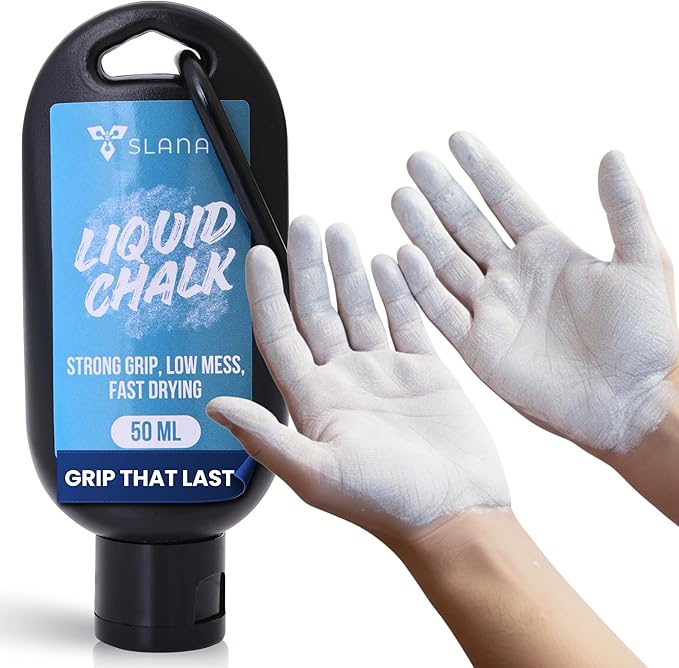Liquid Chalk for Gym, Weightlifting – Fast Drying Gym Chalk Liquid, Lasting Grip Formula – Mess Free, Dust-Free, Skin-Safe Liquid Climbing Chalk for Pull Ups, Gymnastic & Training