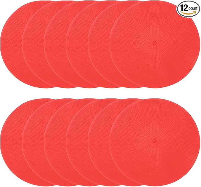 PATIKIL Spot Markers Non-Slip Floor Dots Agility Markers Flat Field Cones Poly Dots