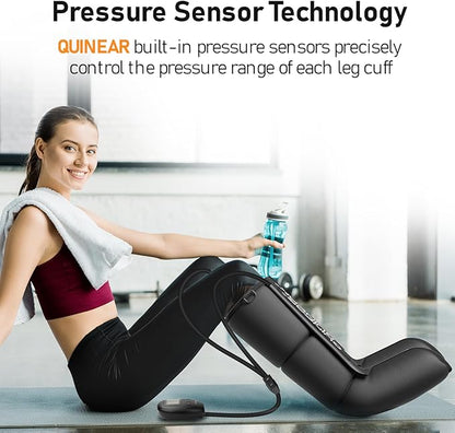QUINEAR Leg Recovery System for Athletes, Air Compression Recovery Boots Massager for Circulation and Pain Relief - 9 Intensities 60-140 mmHg - FSA-HSA Eligible