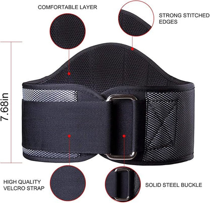 High-Strength Weight Belt with Buckle - Comfortable and Reliable Lower Back Support for Weightlifting - Durable Material, Adjustable Size
