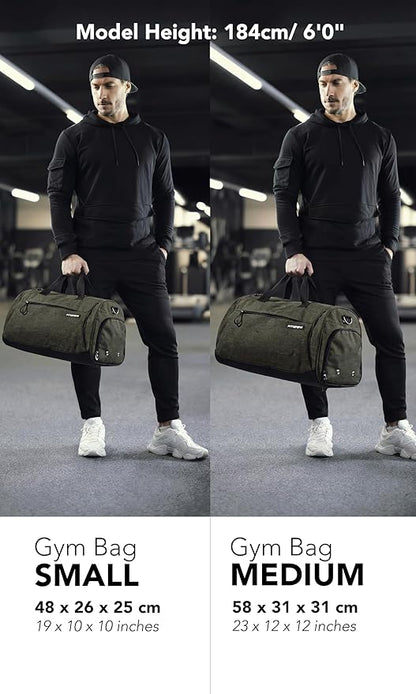 Fitgriff® Gym Bag for Men & Women with Shoe & Wet Compartment - Duffle Bag for Travel, Sports, Fitness & Workout