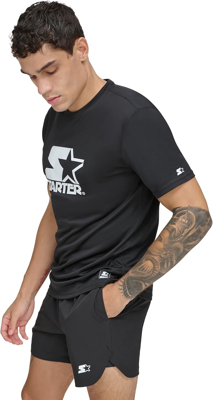 Starter Men's Quick Dry Short Sleeve Lightweight UPF Active Top