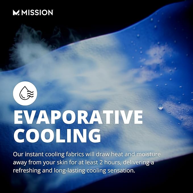 MISSION Original Cooling Towel - Soft, Durable Microfiber - Cools Up to 2 Hours - UPF 50 Sun Protection - Machine Washable