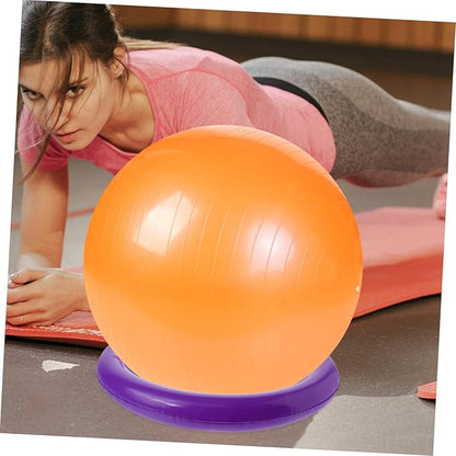 Toyvian Inflatable Yoga Ball Base with Fixed Ring Stable Yoga Ball Holder for Exercise Fitness Training Slip Resistant Round Stand 16.53In