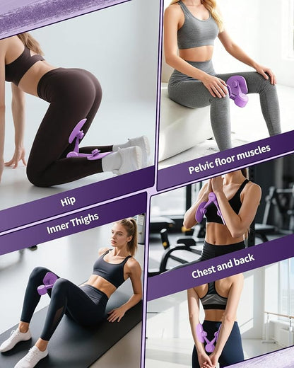 Thigh Trainer, Pelvic Floor Muscle Trainer Adjustable Resistance Inner Thigh Exerciser, Kegel Trainer for Postpartum Rehabilitation 20LB Resistance Band Pelvic Floor Strengthening