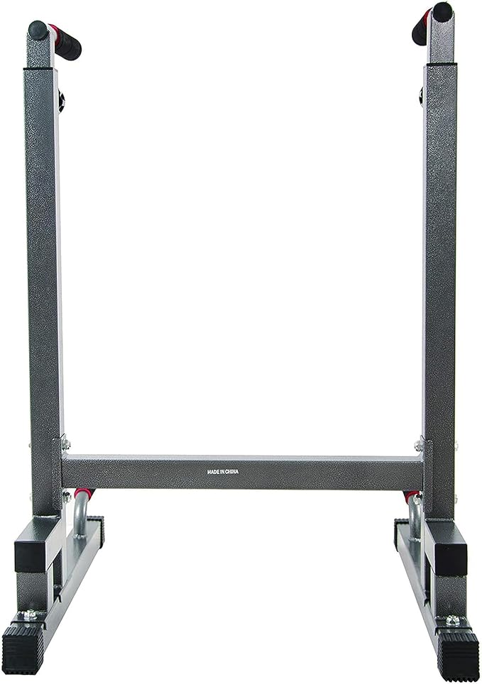 BalanceFrom Steel Frame Dip Station with Adjustable Height, 500 Pound Weight Capacity – Upper Body Workout Home Gym Equipment for Triceps, Push & Pull Ups, Leg Raises, and Bench Press