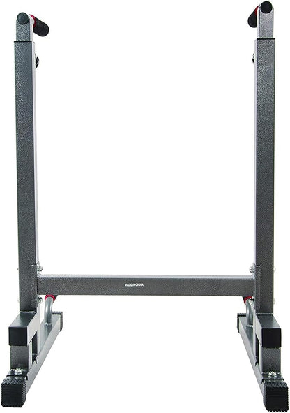 BalanceFrom Steel Frame Dip Station with Adjustable Height, 500 Pound Weight Capacity – Upper Body Workout Home Gym Equipment for Triceps, Push & Pull Ups, Leg Raises, and Bench Press