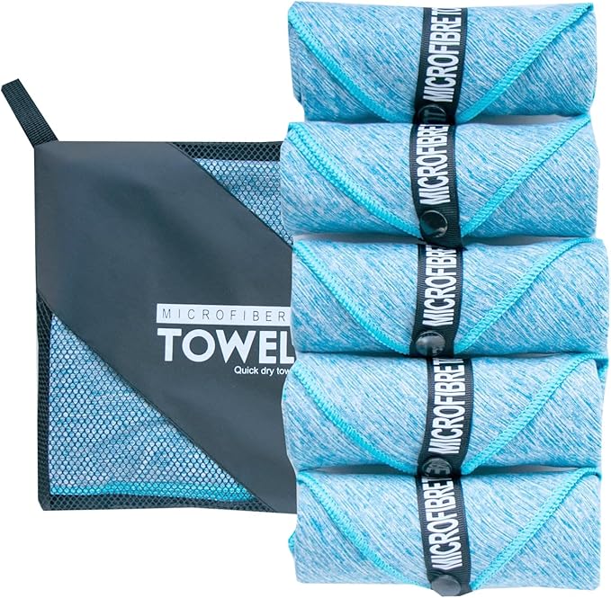 Microfiber Towels Quick Dry Gym Fast Drying Towels for Beach Camping Yoga Travel Sports Towels 5 Pack