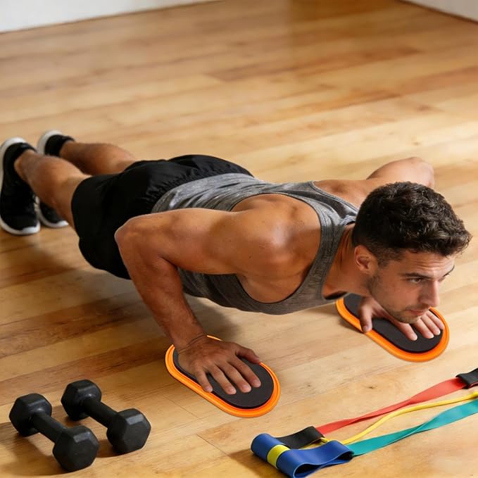 Core Sliders - 9.25 * 5.31inch Oval Shape Workout Sliding Equipment | Exercise Sliders Discs | Yoga Fitness Training Gliding Equipment | for Women Men Home Bedroom Floor Gym Indoor Daily Routine